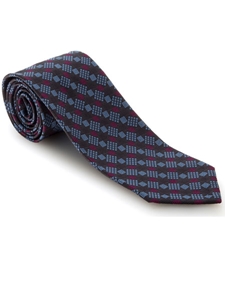 Robert Talbott Charcoal with Geometric Design Hearst Castle Seven Fold Tie 51881M0-03 - Spring 2016 Collection Seven Fold Ties | Sam's Tailoring Fine Men's Clothing