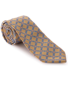 Robert Talbott Yellow with Medallion Ambassador Estate Tie 40200I0-01 - Spring 2016 Collection Estate Ties | Sam's Tailoring Fine Men's Clothing