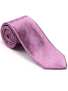 Robert Talbott Lavender with White Polka Dots Italian Satin Best Of Class Tie 57202E0-05 - Spring 2016 Collection Best Of Class Ties | Sam's Tailoring Fine Men's Clothing