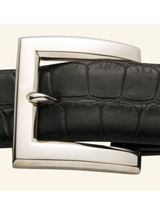 "The Bevel"  1 1/4 Buckle | W.Kleinberg Sterling Buckles Collection | Sam's Tailoring