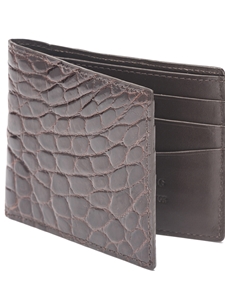 Glazed Alligator Bifold Wallet | W.Kleinberg Leather Goods Collection | Sam's Tailoring