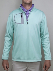 Mint "Victory" Quater Zip Pullover | Betenly Golf Sweaters Collection | Sam's Tailoring