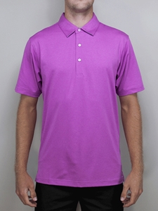 Fuschia Melange "Weston" Solid Polo Shirt | Betenly Golf Polos Collection | Sam's Tailoring