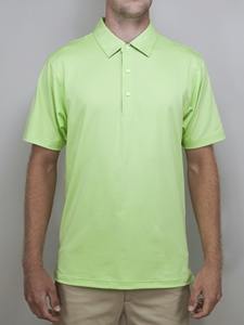 Lime Melange "Weston" Solid Polo Shirt | Betenly Golf Polos Collection | Sam's Tailoring