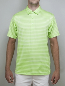Lime "Greer" Stripe Polo Shirt | Betenly Golf Polos Collection | Sam's Tailoring