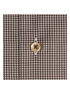 Brown and White Check Trimmed With Fabric Dress Shirt | Robert Talbott Fall 2016 Dress Shirts Collection | Sam's Tailoring