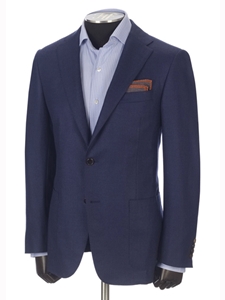 Bright Blue Double Faced Soft Jacket | Hickey FreeMan Traveler Suits | Sams Tailoring