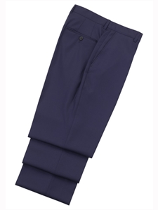 Blue Flat Front Traveler Wool Trouser | Hickey FreeMan Traveler Trousers  | Sams Tailoring