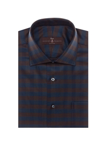 Dark Brown & Blue Check Estate Classic Dress Shirt | Robert Talbott Fall 2016 Collection  | Sam's Tailoring