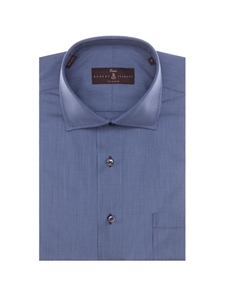 Blue Contrast Stitched Estate Sutter Classic Dress Shirt | Robert Talbott Fall 2016 Collection  | Sam's Tailoring