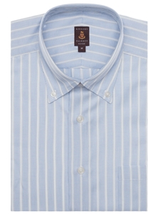 Blue and White Wide Stripe Estae Classic Dress Shirt | Robert Talbott Fall 2016 Collection  | Sam's Tailoring