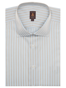 Blue, Brown and White Stripe Estate Classic Dress Shirt | Robert Talbott Fall 2016 Collection  | Sam's Tailoring