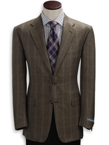 Hickey Freeman Light Olive Windowpane Sportcoat 095501011 - Sportcoats | Sam's Tailoring Fine Men's Clothing