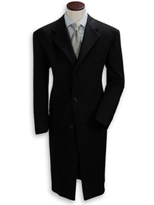 Hickey Freeman Black Cashmere Overcoat 095105001 - Outerwear | Sam's Tailoring Fine Men's Clothing