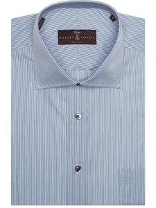 Brown, Blue & White Stripe Estate Sutter Classic Dress Shirt | Robert Talbott Fall 2016 Collection  | Sam's Tailoring