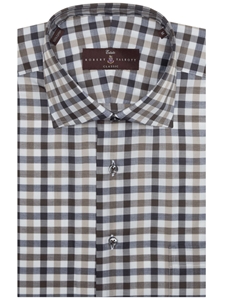 Cream, Brown & Black Check Estate Classic Dress Shirt | Robert Talbott Fall 2016 Collection  | Sam's Tailoring