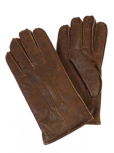 Rugged Whiskey Sheepskin Top Stitched Men Gloves | Aston Leather Fall 2016 Collection | Sam's Tailoring
