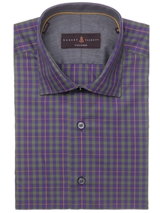 Green, Purple And Yellow Plaid Crespi III Tailored Fit Sport Shirt | Robert Talbott Spring 2017 Collection  | Sam's Tailoring