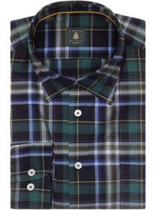 Green, Blue & White Plaid Meyers Trim Fit Sport Shirt | Robert Talbott Fall 2016 Collection  | Sam's Tailoring