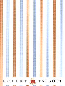 Sky, Orange & White Triple Stripes Custom Shirt | Robert Talbott Custom Shirts  | Sam's Tailoring