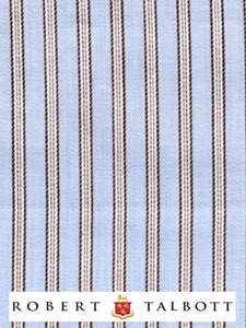 Brown, White & Cielo Fine Stripe Custom Shirt | Robert Talbott Custom Shirts  | Sam's Tailoring