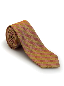 Yellow and Red Check Academy Best of Class Tie | Robert Talbott Spring 2017 Collection | Sam's Tailoring
