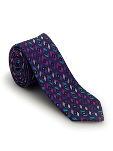 Black and Purple Geometric Welch Margetson Best of Class Tie | Robert Talbott Spring 2017 Collection | Sam's Tailoring
