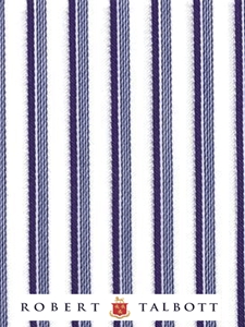 Purple, Navy and White Fancy Stripe Custom Shirt | Robert Talbott Custom Shirts  | Sam's Tailoring