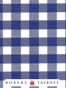 Blue and White Bold 3/8" Check Custom Shirt | Robert Talbott Custom Shirts  | Sam's Tailoring