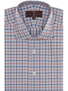 White, Blue, Navy and Orange Check Estate Dress Shirt  | Robert Talbott Spring 2017 Estate Shirts | Sam's Tailoring