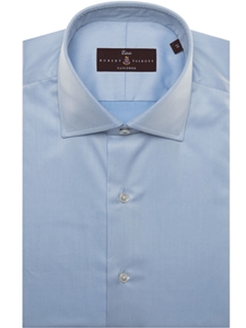 Solid Blue HW1/NP/MC Tailored Fit Estate Dress Shirt | Robert Talbott Spring 2017 Estate Shirts | Sam's Tailoring