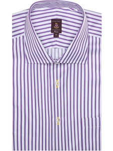 Purple and White Stripe Estate Dress Shirt | Robert Talbott Spring 2017 Estate Shirts | Sam's Tailoring