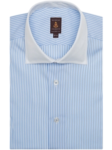 Sky Blue and White Stripe Estate Dress Shirt | Robert Talbott Spring 2017 Estate Shirts | Sam's Tailoring