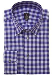 Purple Check Estate Sutter UM/OP/MC Dress Shirt | Robert Talbott Spring 2017 Estate Shirts | Sam's Tailoring
