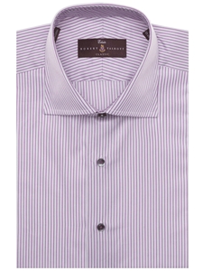 White and Purple Stripe Classic Fit Estate Dress Shirt | Robert Talbott Spring 2017 Estate Shirts | Sam's Tailoring