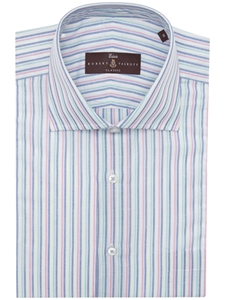 Blue, Green and White Stripe Estate Sutter Classic Dress Shirt | Robert Talbott Spring 2017 Estate Shirts | Sam's Tailoring