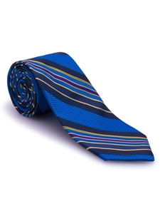 Blue, Navy, Purple, Green and Gold Stripe Venture Best of Class Tie | Robert Talbott Spring 2017 Collection | Sam's Tailoring