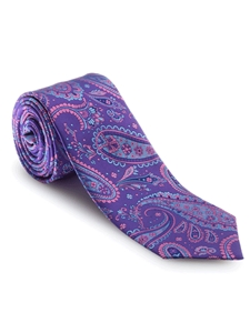 Purple, Sky and Pink Paisley Heritage Best of Class Tie | Robert Talbott Spring 2017 Collection | Sam's Tailoring