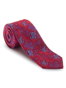 Red and Blue Floral Heritage Best of Class Tie | Robert Talbott Spring 2017 Collection | Sam's Tailoring