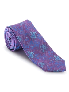 Purple and Blue Floral Heritage Best of Class Tie | Robert Talbott Spring 2017 Collection | Sam's Tailoring