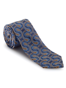 Navy and Brown Paisley Heritage Best of Class Tie | Robert Talbott Spring 2017 Collection | Sam's Tailoring