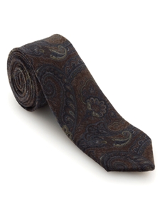Brown and Blue Paisley Carmel Print Best of Class Tie | Robert Talbott Spring 2017 Collection | Sam's Tailoring