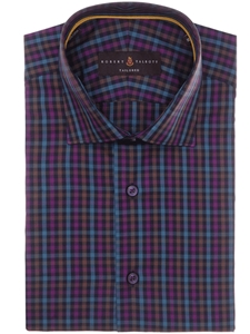 Purple, Green and Brown Plaid Crespi III Tailored Sport Shirt | Robert Talbott Spring 2017 Collection | Sam's Tailoring