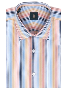 Yellow, Orange and Blue Stripe Crespi III Tailored Sport Shirt | Robert Talbott Spring 2017 Collection  | Sam's Tailoring