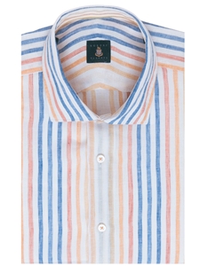 Orange, Blue and Pink Stripe Crespi III Tailored Sport Shirt | Robert Talbott Spring 2017 Collection  | Sam's Tailoring