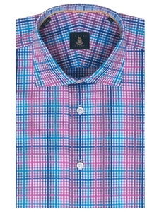 Turquoise, Pink and Blue Plaid Crespi III Tailored Sport Shirt | Robert Talbott Spring 2017 Collection  | Sam's Tailoring