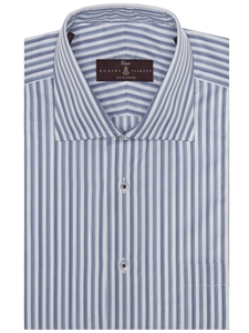 Navy and White Stripe Estate Sutter Tailored Dress Shirt | Robert Talbott Spring 2017 Collection | Sam's Tailoring