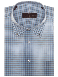 Brown and Blue Check Estate Sutter Classic Dress Shirt | Robert Talbott Spring 2017 Collection | Sam's Tailoring