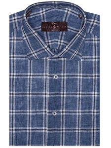 Navy and White Check Estate Sutter Classic Dress Shirt | Robert Talbott Spring 2017 Collection | Sam's Tailoring