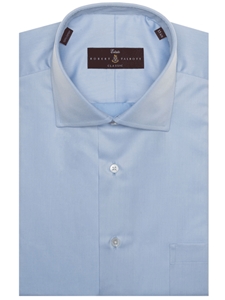 Solid Blue Fine Twill Estate Classic Dress Shirt | Robert Talbott Spring 2017 Collection | Sam's Tailoring